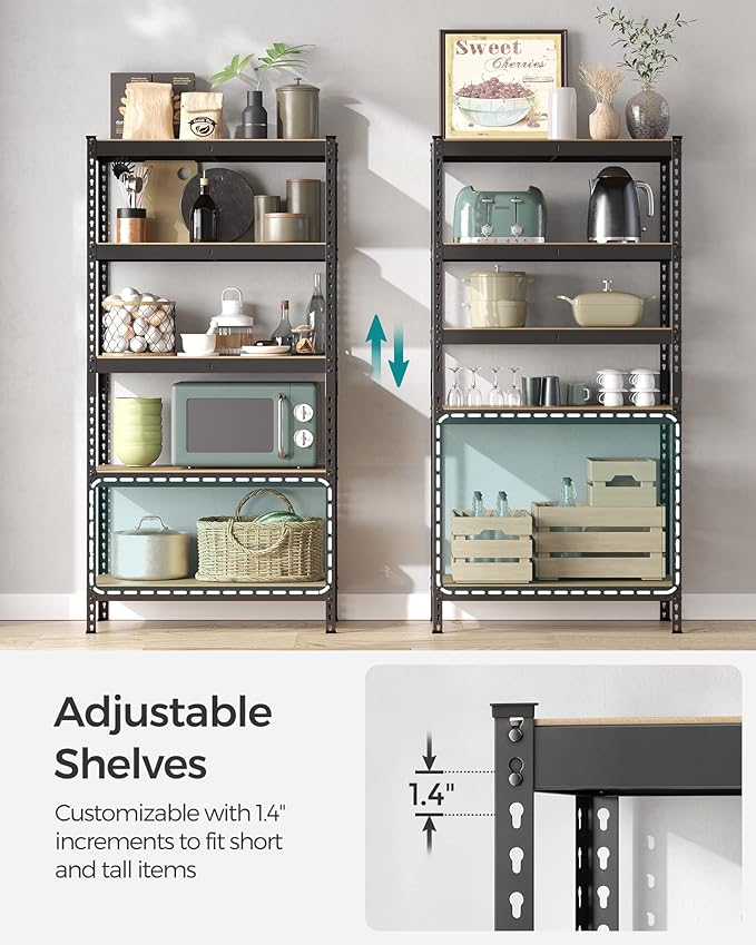 SONGMICS 5-Tier Storage Shelves, Load 2310 lb, Boltless Assembly, Adjustable - Image 5