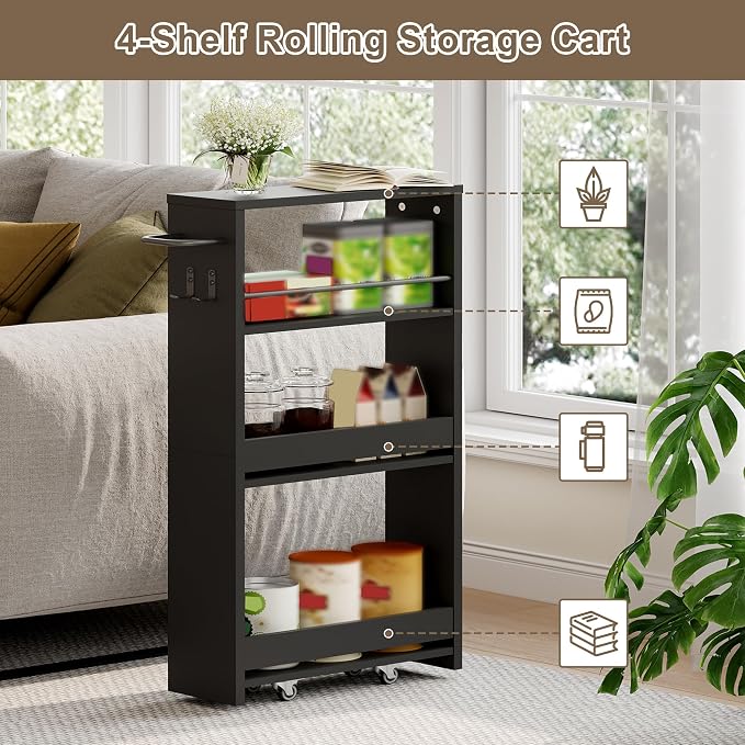 ChooChoo 4-Tier Slim Storage Cart - Image 5