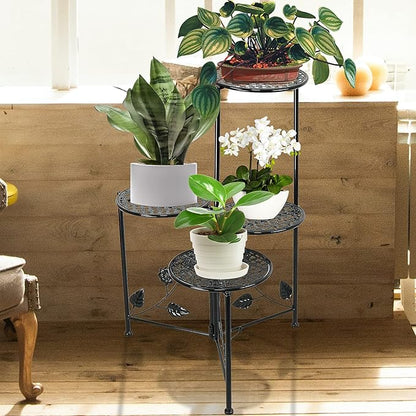 NAKUPE Plant Stand Indoor Outdoor, 4 Tier Corner Metal Flower Display Holder - Image 6