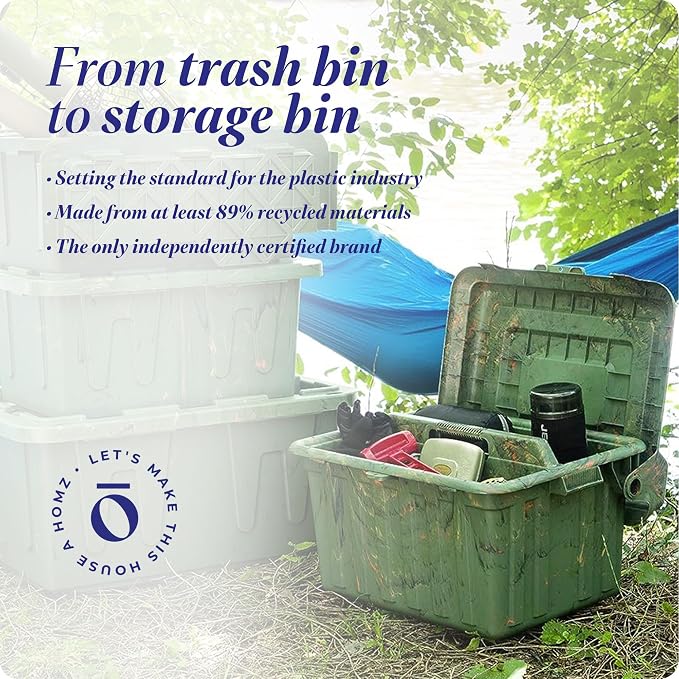 HOMZ 2-Pack Durabilt Tote, Heavy Duty Plastic Storage Bins - Image 8