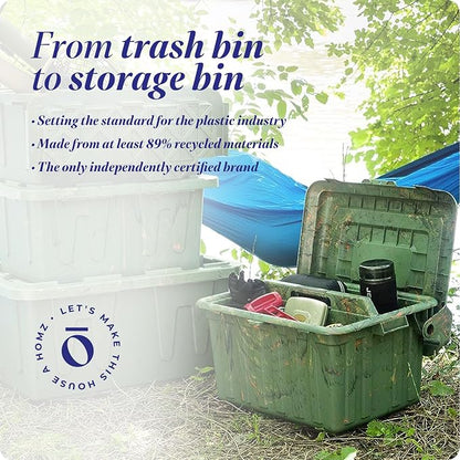 HOMZ 2-Pack Durabilt Tote, Heavy Duty Plastic Storage Bins - Image 8