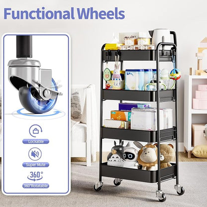 TOOLF 4-Tier Rolling Cart - Image 4