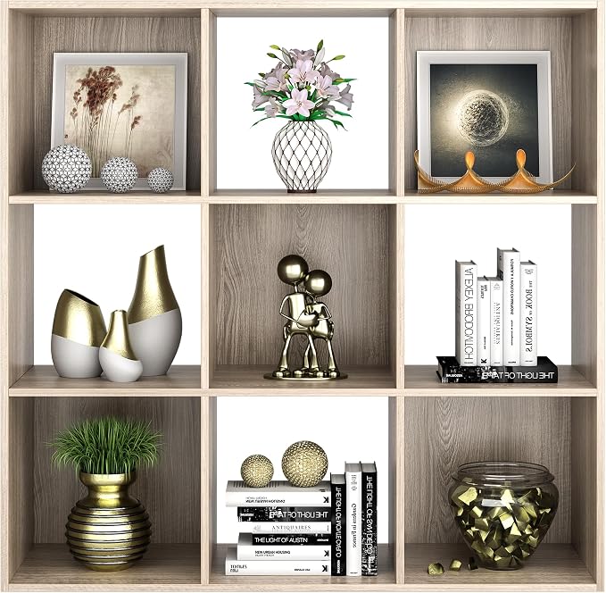 ZenStyle 9 Cube Storage Shelf Organizer, Wooden Bookshelf System Display Cube by ZenStyle