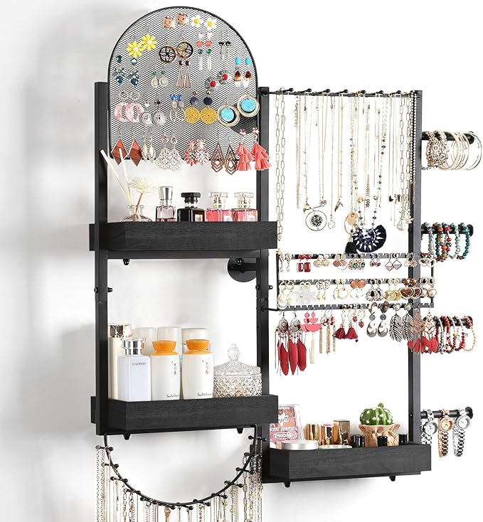 Keebofly Wall Mount Hanging Jewelry Organizer by Keebofly