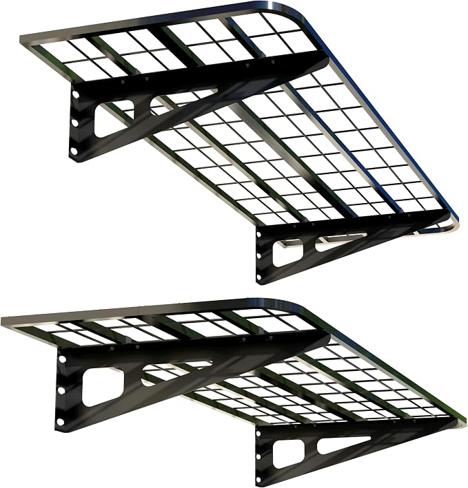 2-Pack 2x4ft Garage Wall Shelves, 2 Shelf Total 8 ft Garage Shelving Wall by ZoffyFabrizio