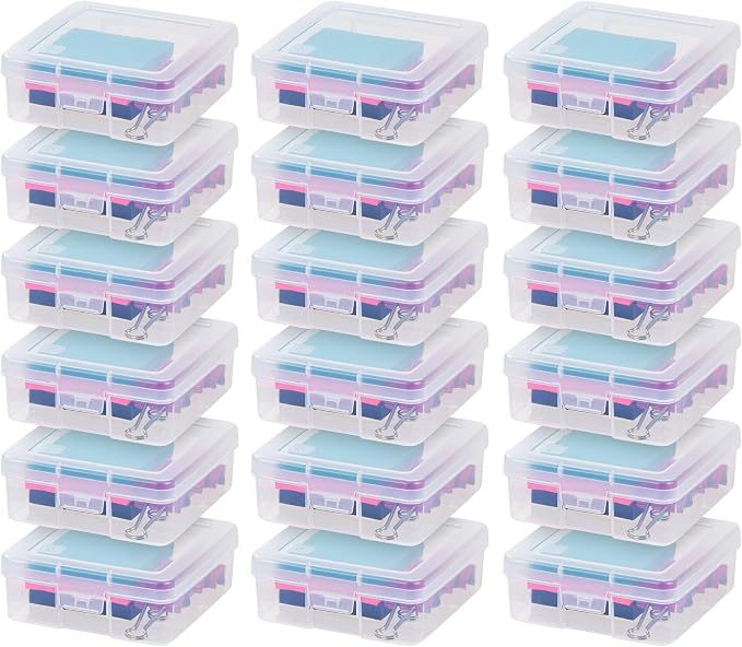 IRIS USA Pencil Case Boxes, |Made in USA|, Plastic Bead Organizing Containers by IRISUSA