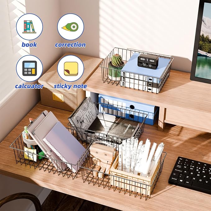Simple Trending 6 Pack Large Wire Baskets - Image 6