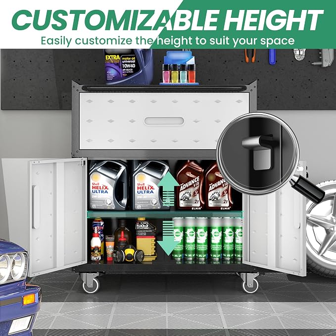 8-Piece Heavy Duty Steel Garage Cabinet System | All-in-One Modular Garage - Image 6