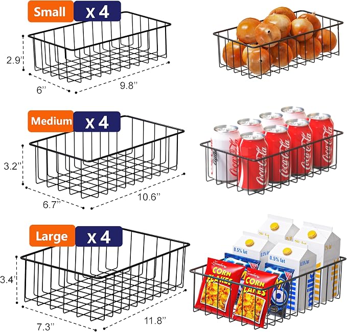 Joben Oligey 12 PACK Small Wire Storage Baskets - Image 2