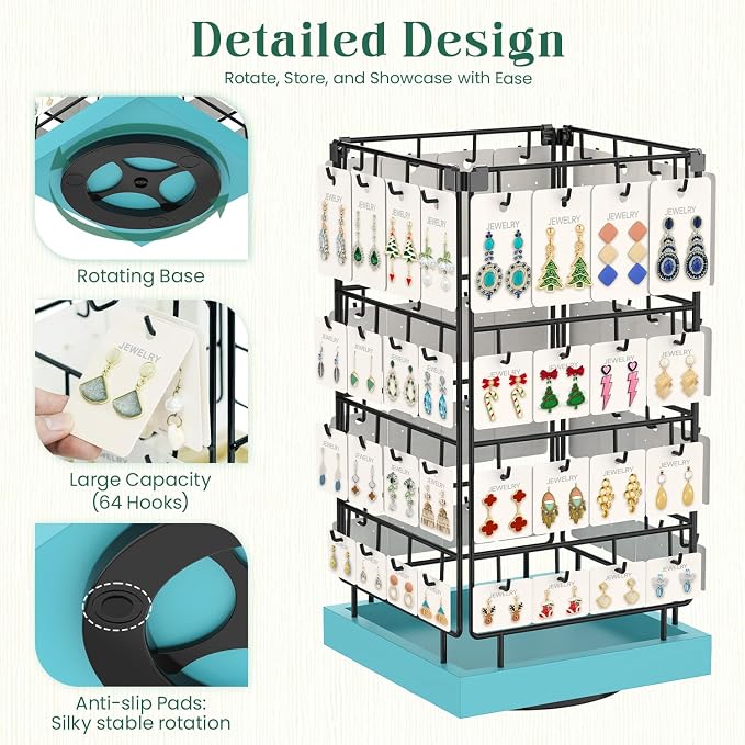 EsLuker.ly Rotating Earring Display Holder Stand - Image 2