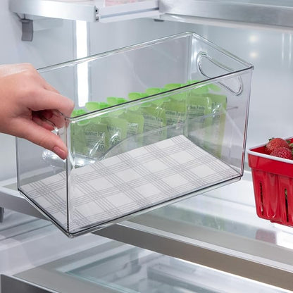 S&T INC. Fridge Liners, 5 Pack, Plaid | Non-Adhesive, Washable and Absorbent - Image 5