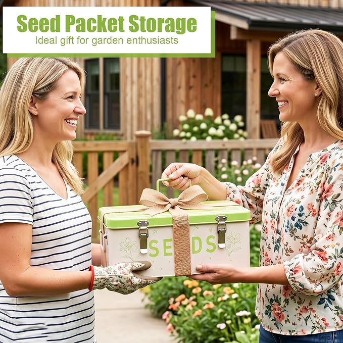 Seed Storage Organizer Box – Large Metal Seed Box - Image 6