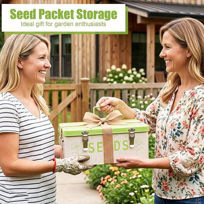 Seed Storage Organizer Box – Large Metal Seed Box - Image 6