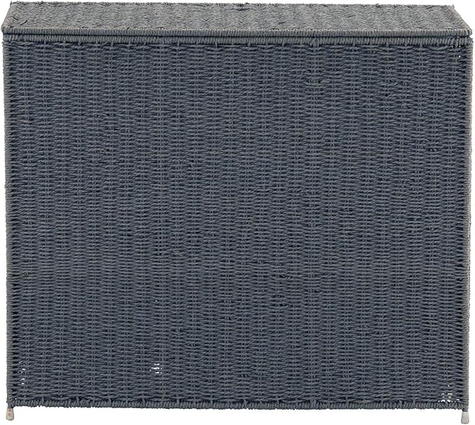 Household Essentials 3‑Compartment Seagrass Laundry Sorter Wicker Hamper - Image 4
