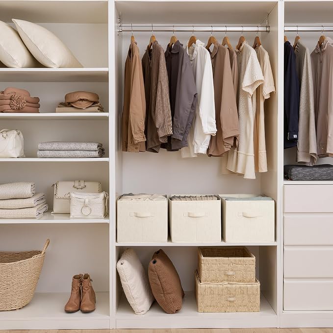 StorageWorks Storage Baskets for Shelves, Foldable Fabric Closet Storage Bins - Image 3