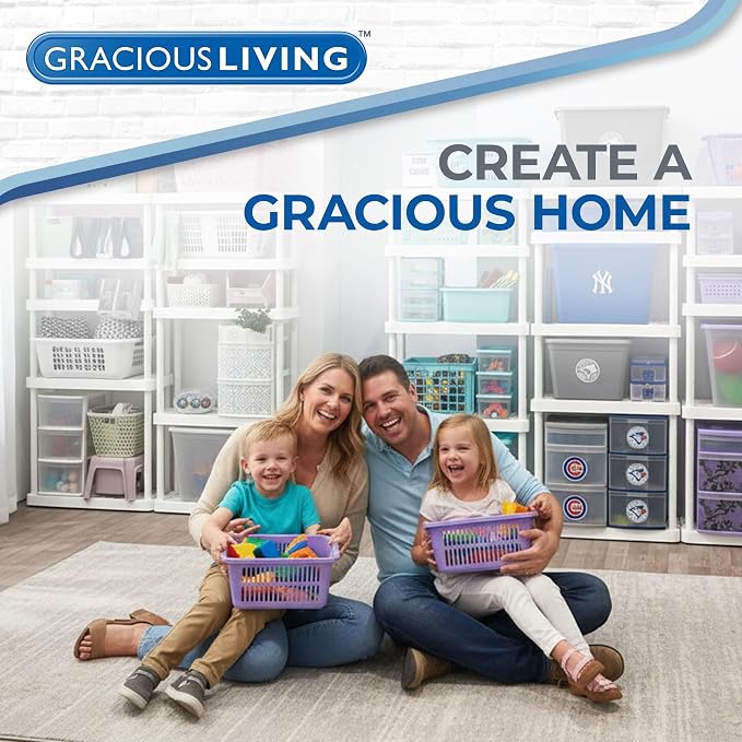 Gracious Living 4 Shelf Fixed Height Solid Light Duty Storage Unit 12 x 24 x 48 - Image 6