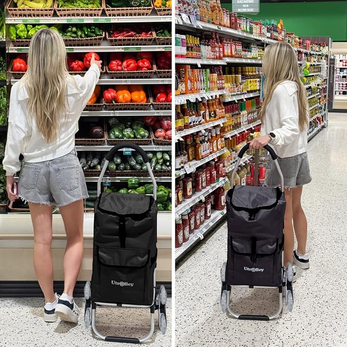 Ultra-Lightweight Foldable Stair-Climbing Shopping Cart - Image 5