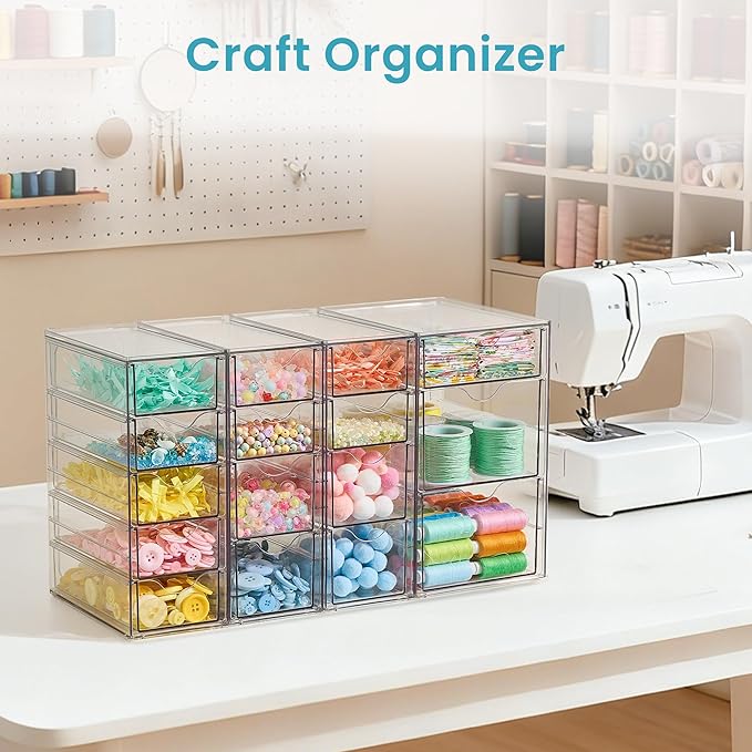 Vtopmart 4 Set Clear Desk Organizer, Pen Organizer - Image 4