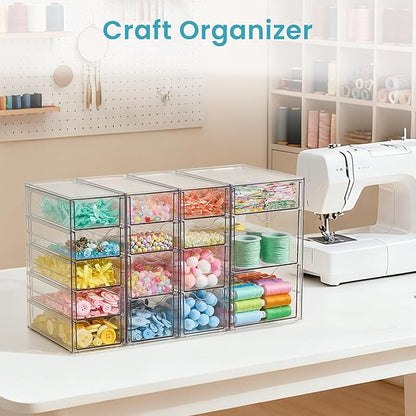 Vtopmart 4 Set Clear Desk Organizer, Pen Organizer - Image 4