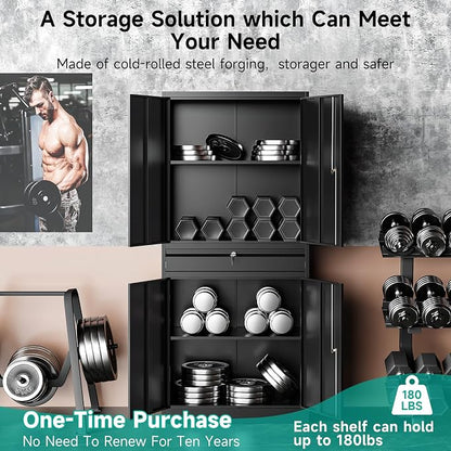 SISESOL Metal Garage Storage Cabinet - Image 8