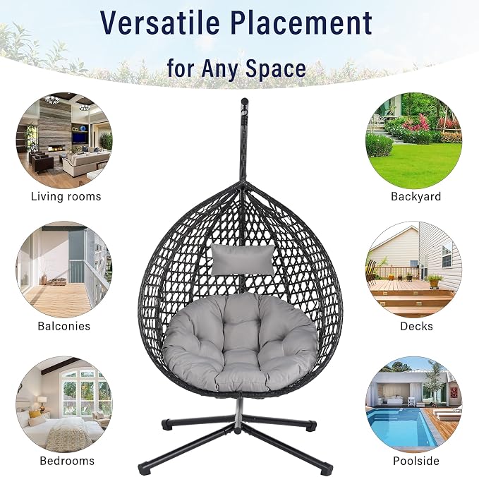 SOFTSEA Outdoor Wicker Egg Chair - Image 3