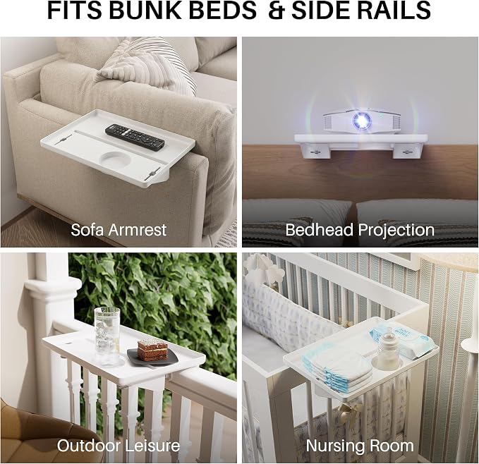 JOYMOOP Clip-On Bedside Shelf for Bunk Beds, Dorm Room Essentials, Bedside Caddy - Image 5