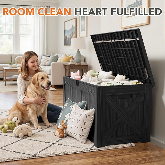 130 Gallon Deck Box Outdoor Indoor Waterproof Storage Box - Image 2