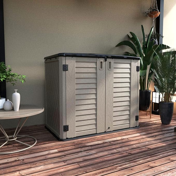 Horizontal Resin Storage Shed, 34 Horizontal Cu.ft Outdoor Storage Cabinet - Image 2