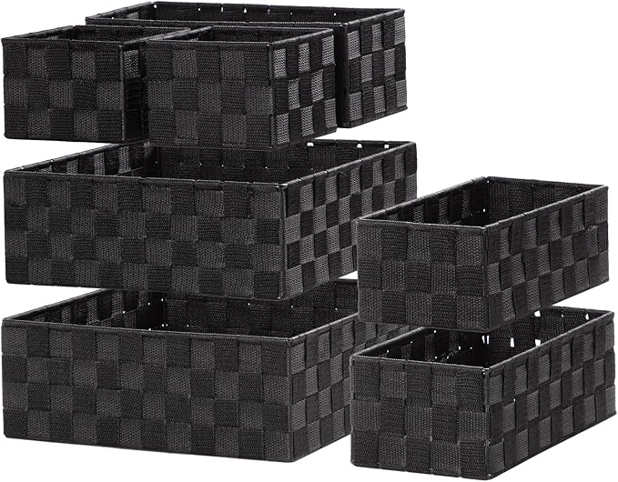 Posprica Small Baskets for Organizing Woven Storage for Shelves, Decorative by Posprica