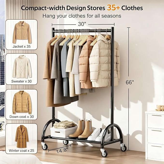 MISSLO Heavy Duty Clothing Rack - Image 3