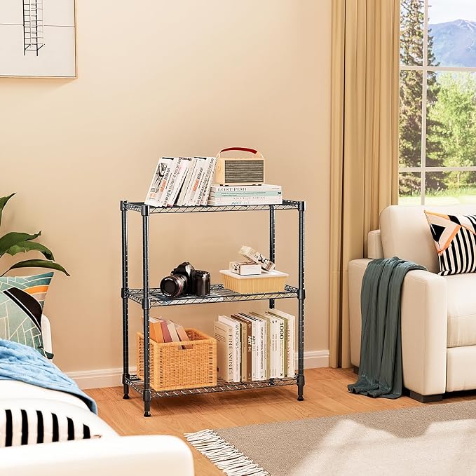 750 lbs 3 Tier Storage Rack Metal Wire Shelving Unit, Storage Standing Shelf - Image 5