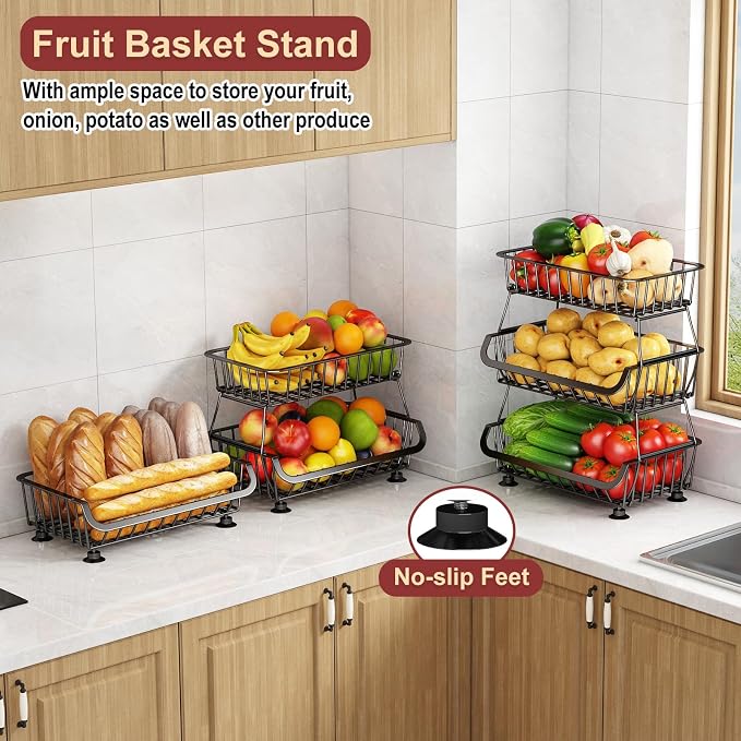 3-Tier Rolling Pantry Cart - Image 5