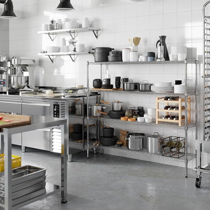 14" Deep x 60" Wide x 54" Height Wire Shelving Kit | 4-Tier | NSF Commercial - Image 5