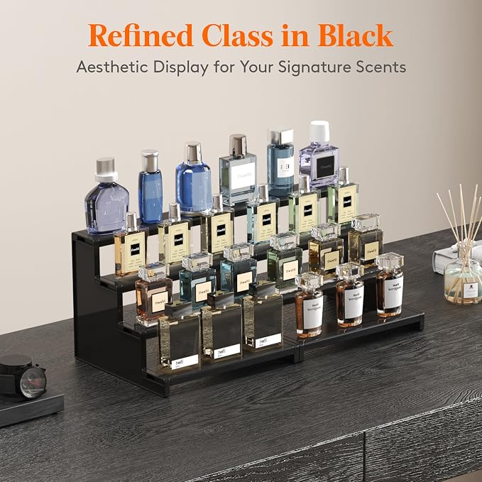 Lifewit Cologne Organizer for Men, 4 Tier Plastic Perfume Stand, Tool-free - Image 4