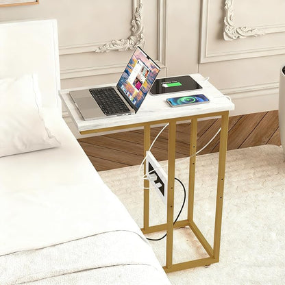 VECELO C Shaped End Side Table - Image 10