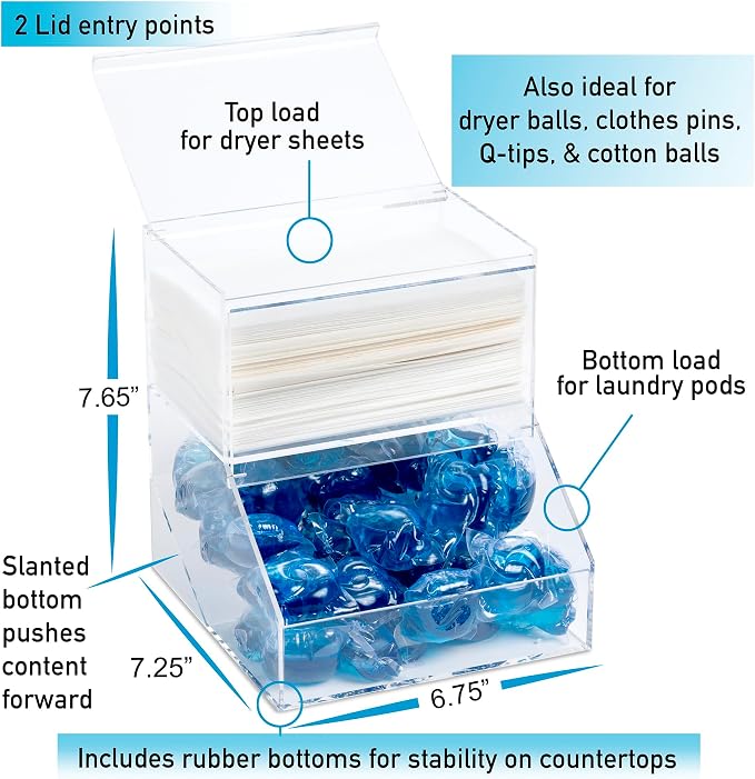 Laundry Pod Holder & Dryer Sheet Dispenser - Image 3