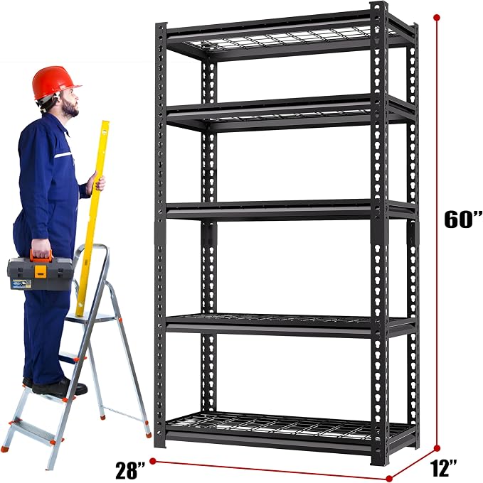 5 Tire Storage Shelving Heavy Duty Garage Shelves 2000LBS Load Bearing - Image 3