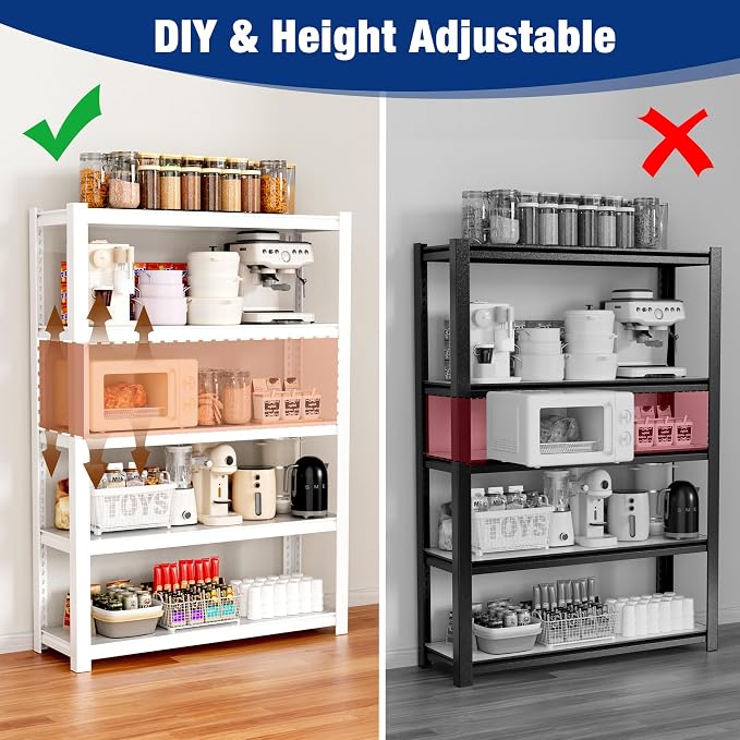 WORKPRO 3000lbs 5-Tier Shelving Unit, Boltless Garage Shelving Unit - Image 7