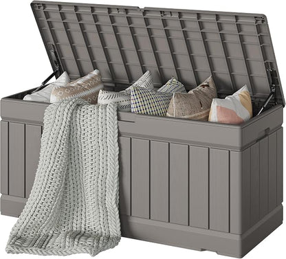 Devoko 78 Gallon Deck Box, Waterproof Resin Outdoor Storage Box by DEVOKO