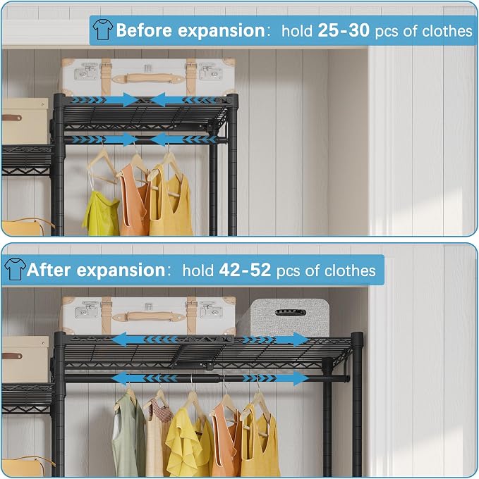VIPEK X1 Expandable Clothes Rack Heavy Duty Adjustable from 2' to 3'5" - Image 3