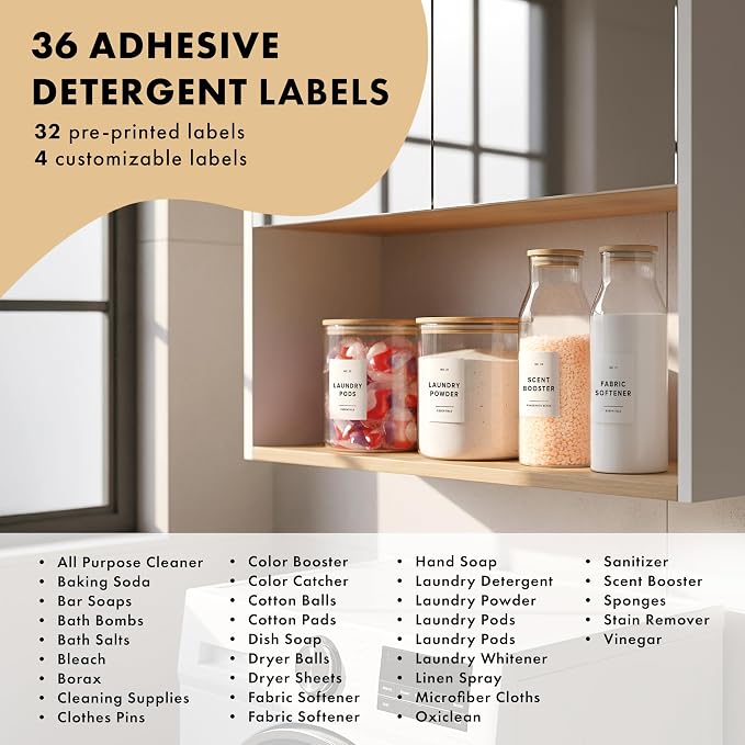 Glass Laundry Detergent Dispenser Containers - Image 6