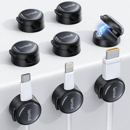 8Pack Magnetic Cord Organizer Cable Clips by Lamicall