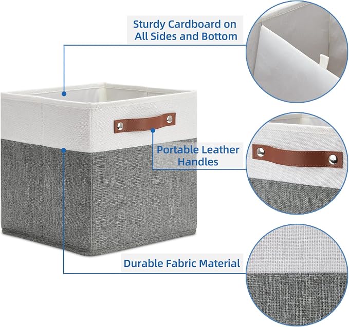 Temary Cube Storage Bins 4 Pack Storage Cubes 11ﾗ11 Fabric Storage Bins - Image 3