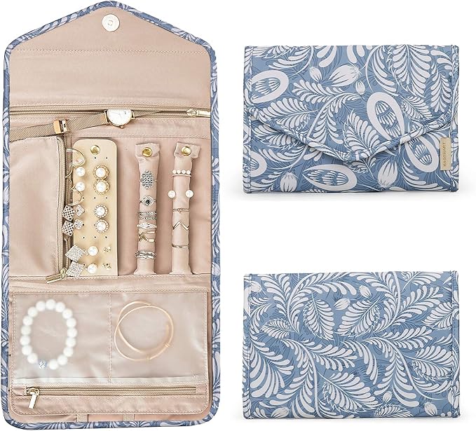 BAGSMART Travel Jewellery Organiser Roll Foldable Jewelry Case by BAGSMART