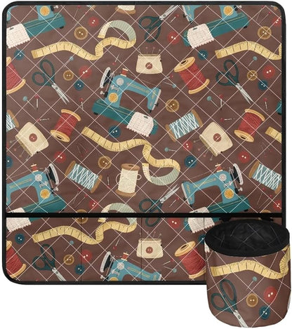 SewingTool Pattern Sewing Machine Mat Non Slip Sewing Machine Carrying Pad - Image 2