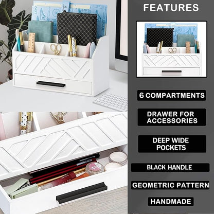 dreampossible Wood Desk Organizer and Accessories - Image 7