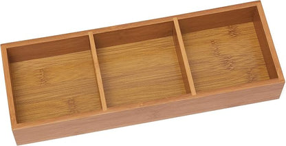 Lipper International 823 Bamboo Wood 3-Compartment Organizer Tray, 11 5/8" x 4 by LipperInternational