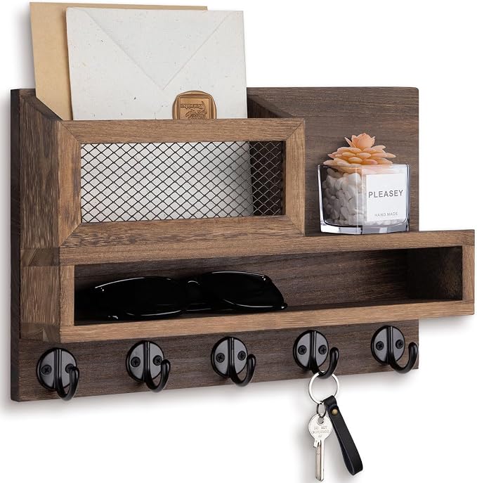 Key Holder for Wall, Mail Organizer Wall Mount by Lucundm