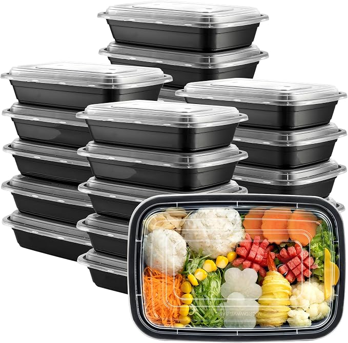 GUSTO 28 oz - 1 Compartment Meal Prep Containers by GUSTO