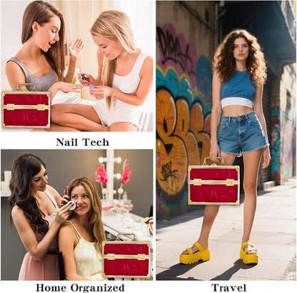 Makeup Train Case, Portable Makeup Case - Image 5